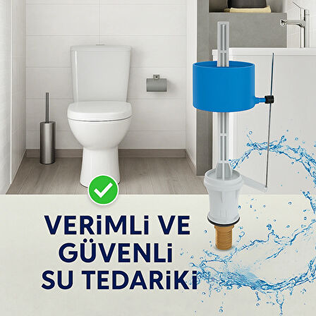 Klozet Rezervuar İç Takım Flatörü – Sessiz Dolum, Yüksek Uyumluluk, Alt Girişli Şamandıra