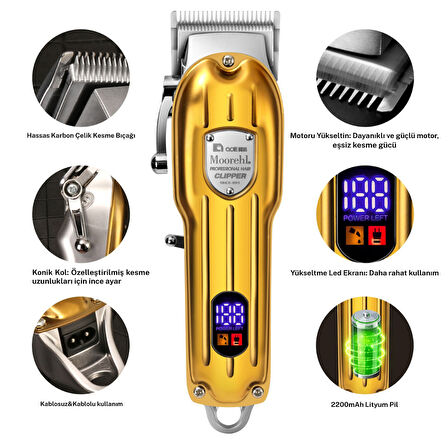 DEARLING RF-105 Profesyonel Saç Kesme Makinesi - 7500 RPM Motor Gücüyle Üstün Performans