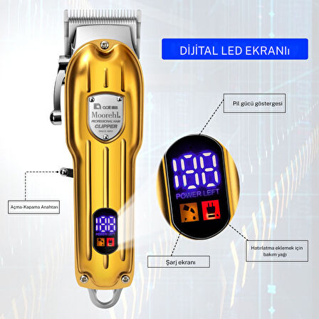 DEARLING RF-105 Profesyonel Saç Kesme Makinesi - 7500 RPM Motor Gücüyle Üstün Performans