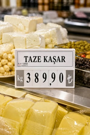 10 Adet - Fiyat Kasetlik Manav Kasap Şarküteri Etiketi Rakamlı Fiyatlık | Ayaklı Büyük Boy 123x84 mm | Beyaz