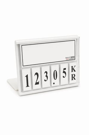 10 Adet - Fiyat Kasetlik Manav Kasap Şarküteri Etiketi Rakamlı Fiyatlık | Ayaklı Küçük Boy 77x62 mm | Beyaz