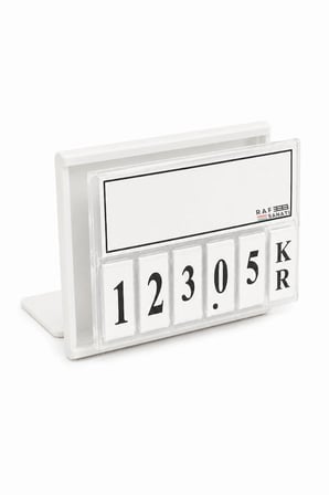 10 Adet - Fiyat Kasetlik Manav Kasap Şarküteri Etiketi Rakamlı Fiyatlık | Ayaklı Küçük Boy 77x62 mm | Beyaz