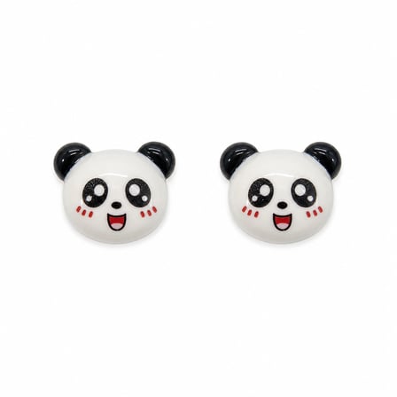 Sevimli Panda Figürlü Çocuk Küpe Renkli Parlak Tasarım Hediye