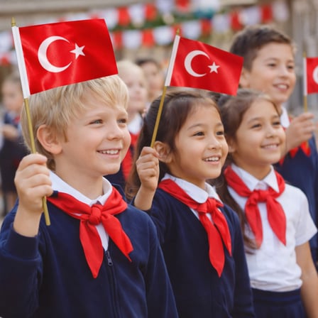 Saten Türk Bayrağı 15x22.5 cm – Parlak Kumaş Mini Bayrak | 23 Nisan, Okul, Araç ve Dekor İçin