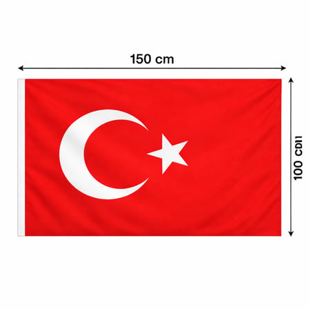 100x150 cm Alpaka Kumaş Türk Bayrağı – Büyük Boy Dayanıklı Bayrak | İç ve Dış Mekan Kullanımı