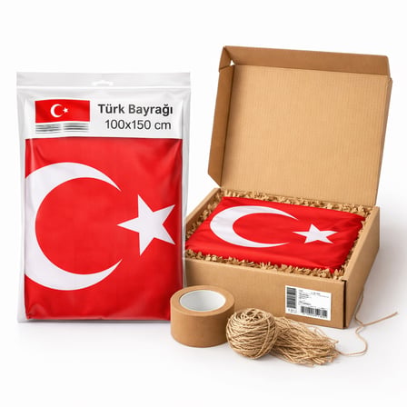 100x150 cm Alpaka Kumaş Türk Bayrağı – Büyük Boy Dayanıklı Bayrak | İç ve Dış Mekan Kullanımı