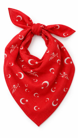 10’lu Kırmızı Türk Motifli 52x52 cm %100 Pamuk Fular Bandana Tören Etkinlik Gösteri