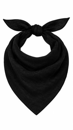 10’lu Siyah 52x52 cm %100 Pamuk Fular Bandana Seti – Unisex Çok Amaçlı Kare Fular