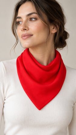 Bayrak Kırmızısı 52x52 cm %100 Pamuk Fular Bandana Okul Tören Etkinlik Gösteri
