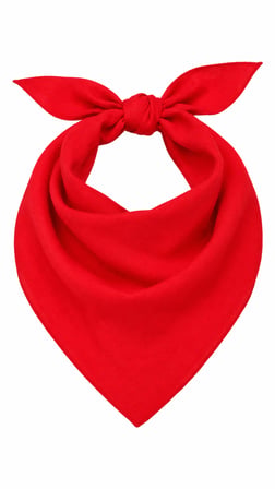 Bayrak Kırmızısı 52x52 cm %100 Pamuk Fular Bandana Okul Tören Etkinlik Gösteri