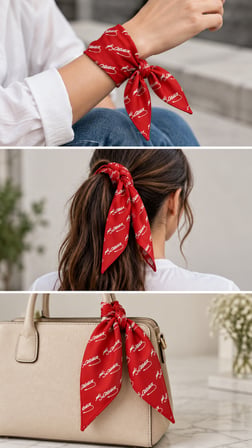 24’lü Kırmızı Atatürk İmzalı 52x52 cm %100 Pamuk Fular Bandana Seti Okul Tören Etkinlik