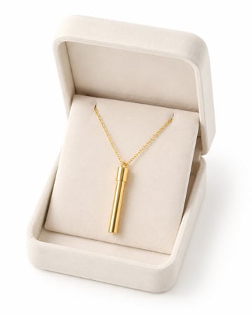 Açılabilir Kapsül Kolye Gold Renk Gizli Bölmeli Minimal Tasarım Hediye Kolye
