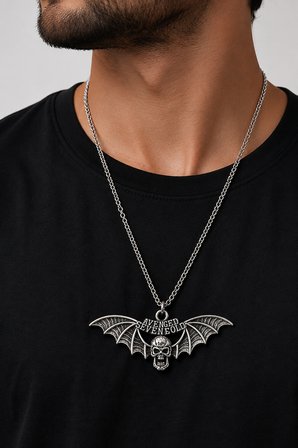 Avenged Sevenfold Kanatlı Kurukafa Metal Kolye Rock Müzik Tutkunlarına Hediye