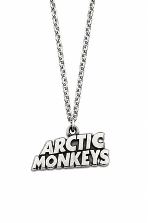 Arctic Monkeys Yazılı Gümüş Renk Müzik Grubu Kolyesi Hediye Aksesuar