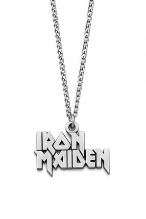 Iron Maiden Logo Tasarımlı Rock Metal Kolye Müzikseverlere Özel Hediye