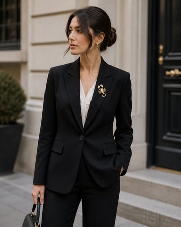 Hediye Akrep Burcu Kadın Broş Gold Renk Zirkon Taşlı Şık Yaka Aksesuarı