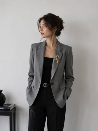 Hediye Oğlak Burcu Kadın Broşu Gold Renk Zirkon Taş Detaylı Rozet