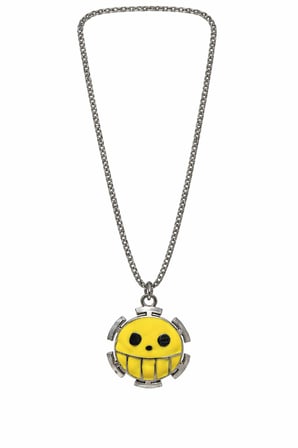 Anime Heart Pirates Desenli Gümüş Renk Zincirli Kolye Unisex Yetişkin