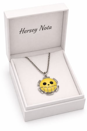 Anime Heart Pirates Desenli Gümüş Renk Zincirli Kolye Unisex Yetişkin
