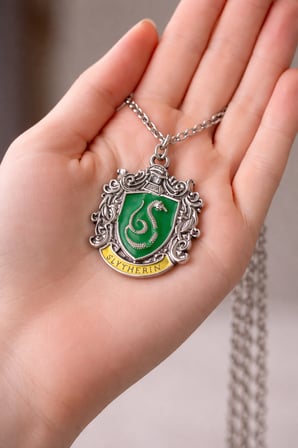 Harry Potter Slytherin Yılan Amblem Metal Kolye Gümüş Renk 60 cm Unisex
