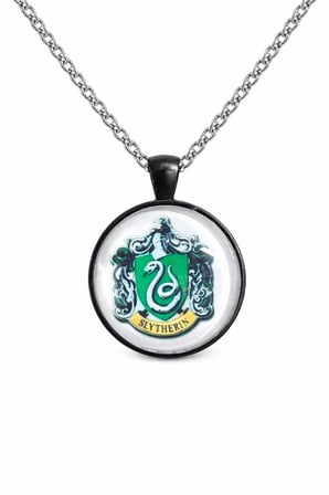 Unisex Metal Slytherin Yılan Desenli Yeşil Kolye Aksesuar