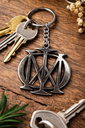 Unisex Metal Harf Tasarım Anahtarlık Gümüş Renk Kadın Erkek Aksesuar
