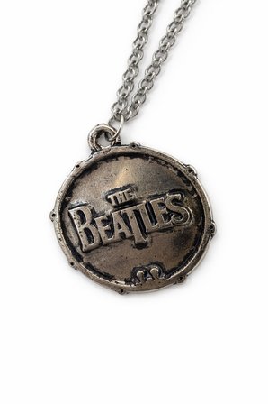 Unisex The Beatles Yazılı Metal Kolye Gümüş Renk 60 cm Zincir