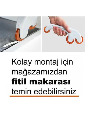 Alüminyum Sineklik Teli Fitili Beyaz 5 mm Kapı Pencere Tül Sabitleme Lastik Contası -10 Metre