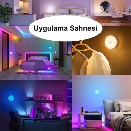 Şarjlı RGB LED Gece Lambası 16 Renk Kumandalı Dekoratif akıllı ışık - Renk Değiştiren Ortam Aydınlatma