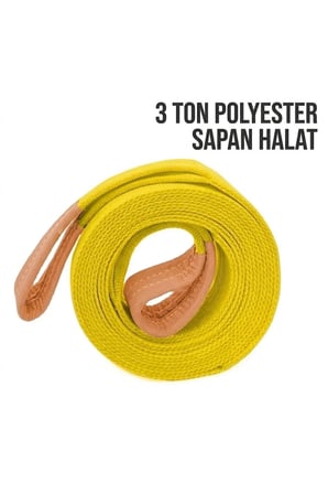 Polyester Sapan Halat 3 TON - 6 METRE // 6:1 KALİTE CE BELGELİ / Gözlü Yük Taşıma Halatı