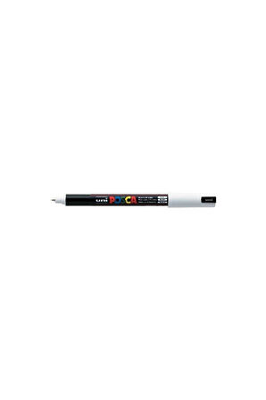 Posca Uni Pc-1Mr Renkli Boya Marker Kalemler Ultra İnce 0,7 Mm Beyaz (3 Adet)