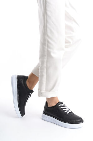 İçi Dışı Deri Hafif Taban Günlük Kadın Sneakers Ayakkabı  Rh7023