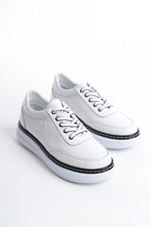 İçi Dışı Deri Hafif Taban Günlük Kadın Sneakers Ayakkabı  Rh7023