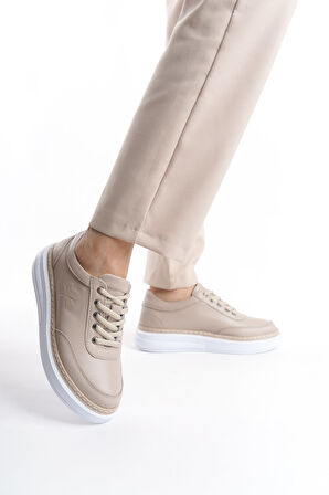 İçi Dışı Deri Hafif Taban Günlük Kadın Sneakers Ayakkabı  Rh7023