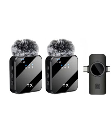 Kablosuz Yaka Mikrofonu Tip-C Android Kamera IPhone Stüdyo Mikrofonu Için Ses Video Canlı Yayın Oyun