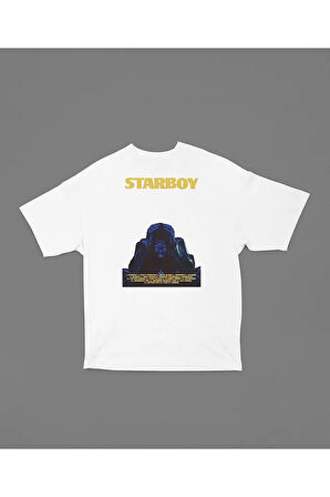 The Weekend Starboy Albüm Baskılı Unisex Tişört, Oversize Rapper Rap Tişört