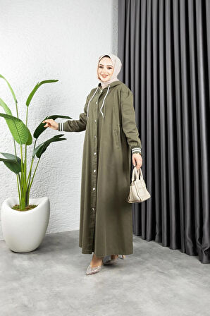 Kadın Kol Ribanalı Gabardin Kap