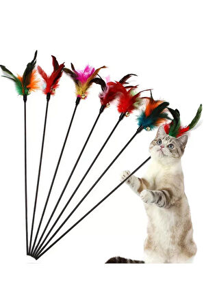 1 Adet Kedi Oyun Çubuğu Hareketli Kedi Oyuncağı Peluş Sesli Fare Oyuncak 3'lü Kedi Oyun Seti