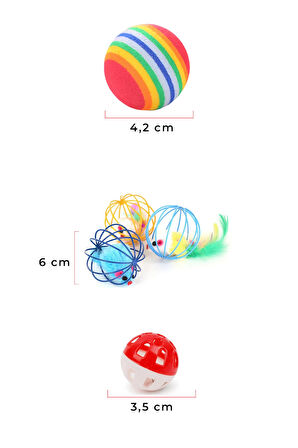 1 Adet Toplu Zilli Peluş Yumuşak İnteraktif Enerji Atmaya Yardımcı Hareketli Kedi Oyuncağı 3'lü Set