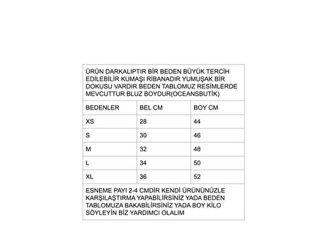 Bej Bisiklet Yaka Bluz Darkalıp Ribana Kumaş Günlük Basic Body