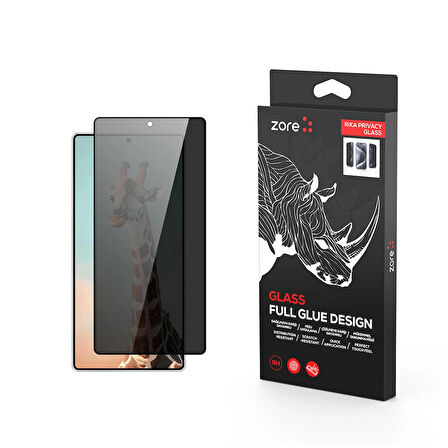 Apple iPhone 16 Zore Rika Premium Privacy Temperli Cam Ekran Koruyucu