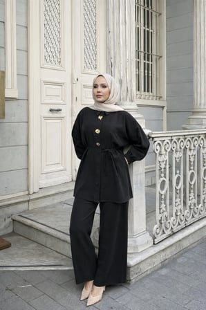 Rina Pantolonlu Tesettür Takım