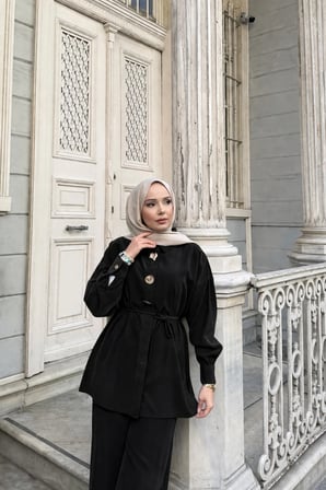 Rina Pantolonlu Tesettür Takım