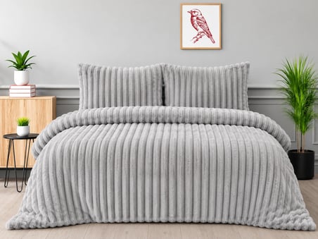  Merinos Diamond Kürk Riva Desen Comforter Set, Çift Kişilik Yorgan Seti (220x240)