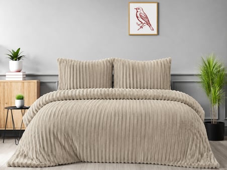  Merinos Diamond Kürk Riva Desen Comforter Set, Çift Kişilik Yorgan Seti (220x240)