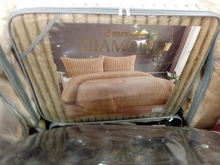  Merinos Diamond Kürk Riva Desen Comforter Set, Çift Kişilik Yorgan Seti (220x240)