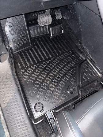 Rizline Peugeot 3008 Elektrkli  2024 ve Sonrası 3D Paspas Siyah ve Alt  Bagaj Havuzu Set