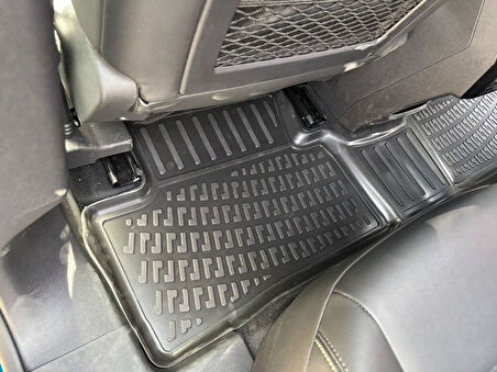 Rizline Peugeot 3008 Elektrkli  2024 ve Sonrası 3D Paspas Siyah ve Alt  Bagaj Havuzu Set