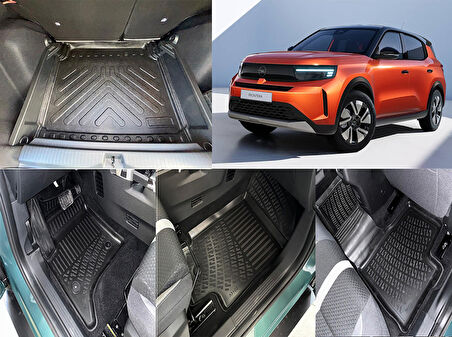 Rizline Opel Frontera Hybrit 3D Havuzlu Paspas ve Sabit Zemin  Bagaj Havuzu Set