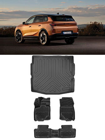 Rizline Opel Grandland Elektrikli 2025 ve Sonrası 3D Paspas ve Alt Bagaj Havuzu Set